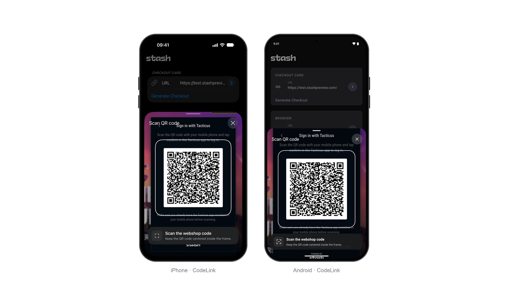 QR code scanners on iPhone and Android